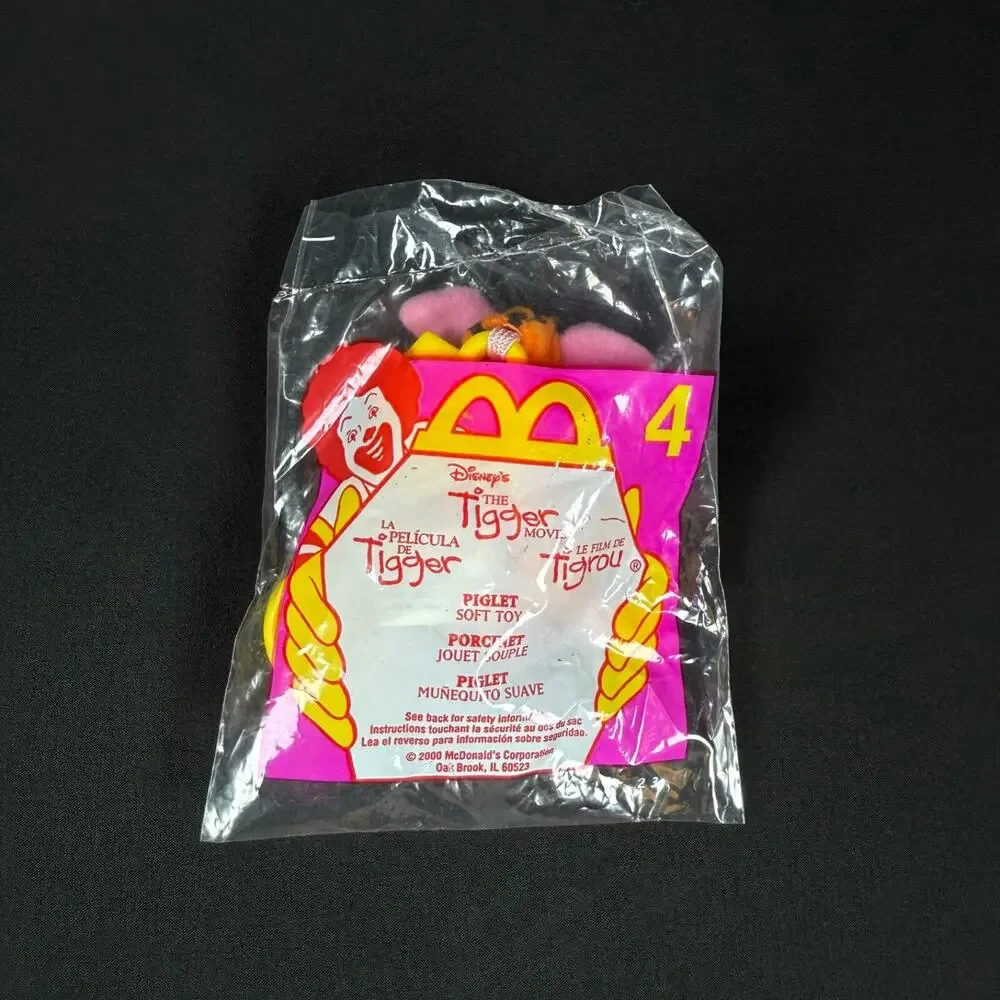 McDonalds Happy Meal Toy 2000 Disney The Tigger Movie - #4 Piglet Soft Toy/Plush